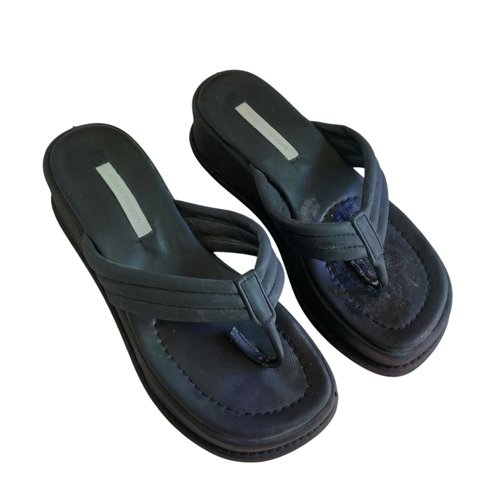 Maryam Nassir Zadeh Black Capri Platform Sandals